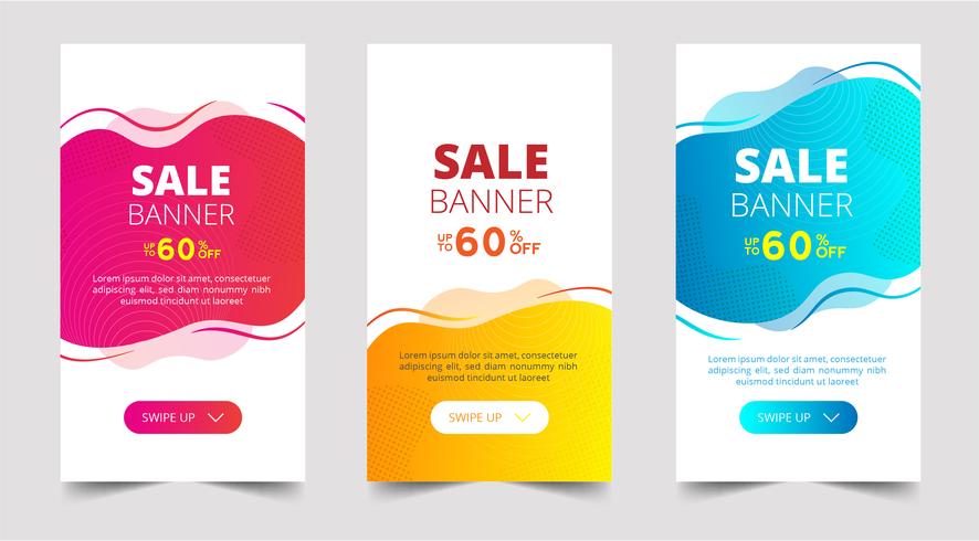 Plantilla de banner de venta vector