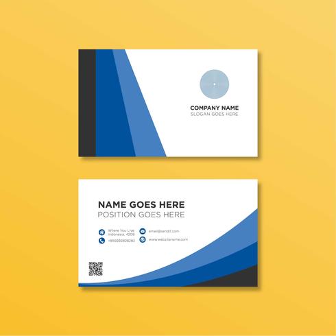 Blue Business Card Template vector