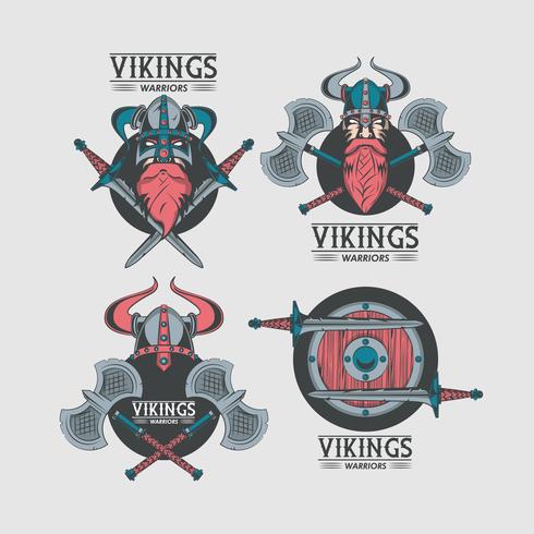 Vikings warriors printed tshirt templates vector