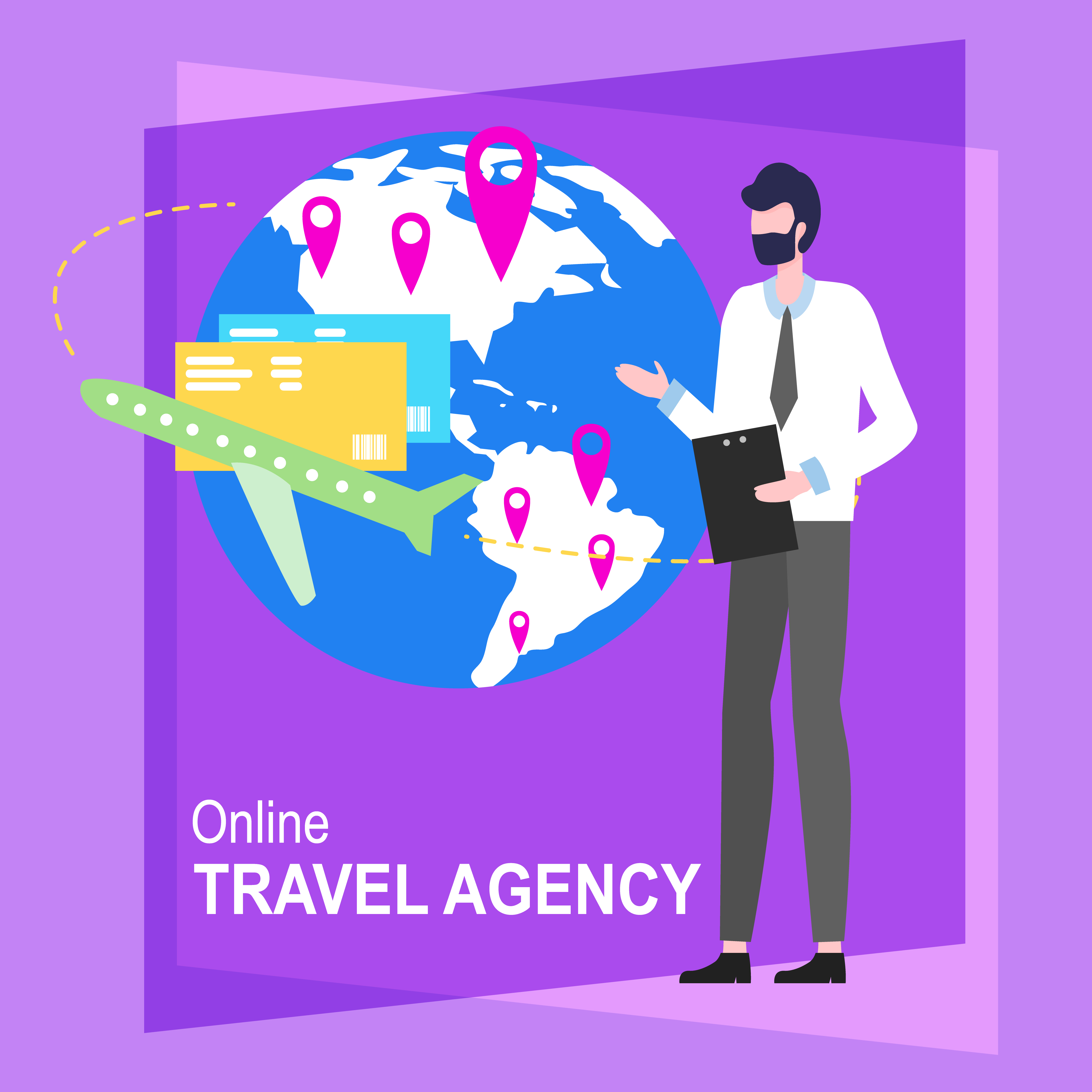 travel agency cartoon