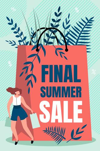 Inscription Final Summer Sale vector