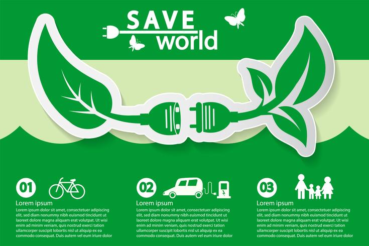 world with eco-friendly concept ideas vector