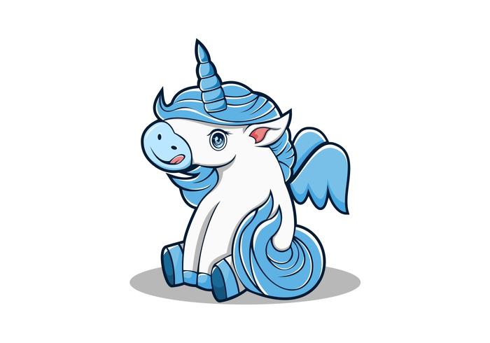 baby unicorn mascot vector