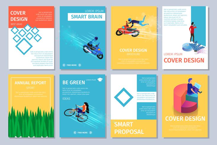 Conjunto de diferentes banners verticales con espacio de copia vector