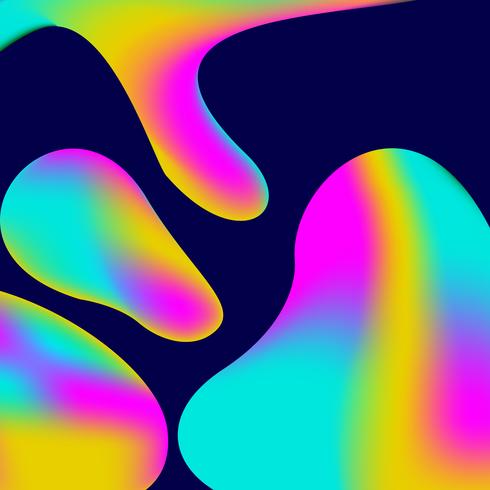 Rainbow fluid liquid color background design vector