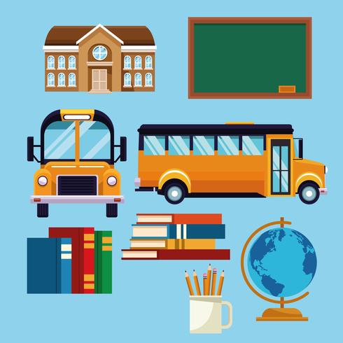 School set of icons 663353 - Download Free Vectors, Clipart Graphics