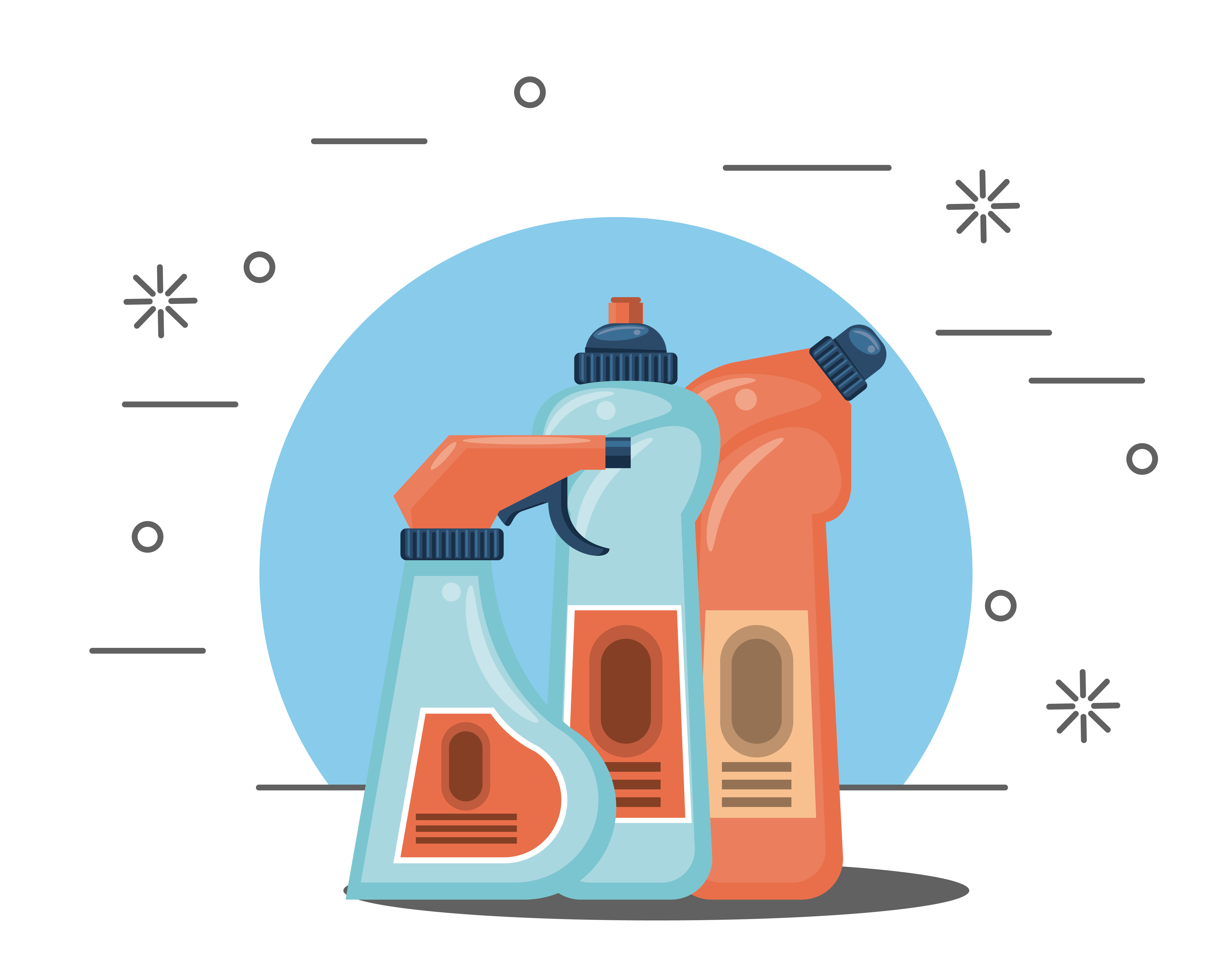 Cleaning products for home cartoons 663429 Vector Art at Vecteezy