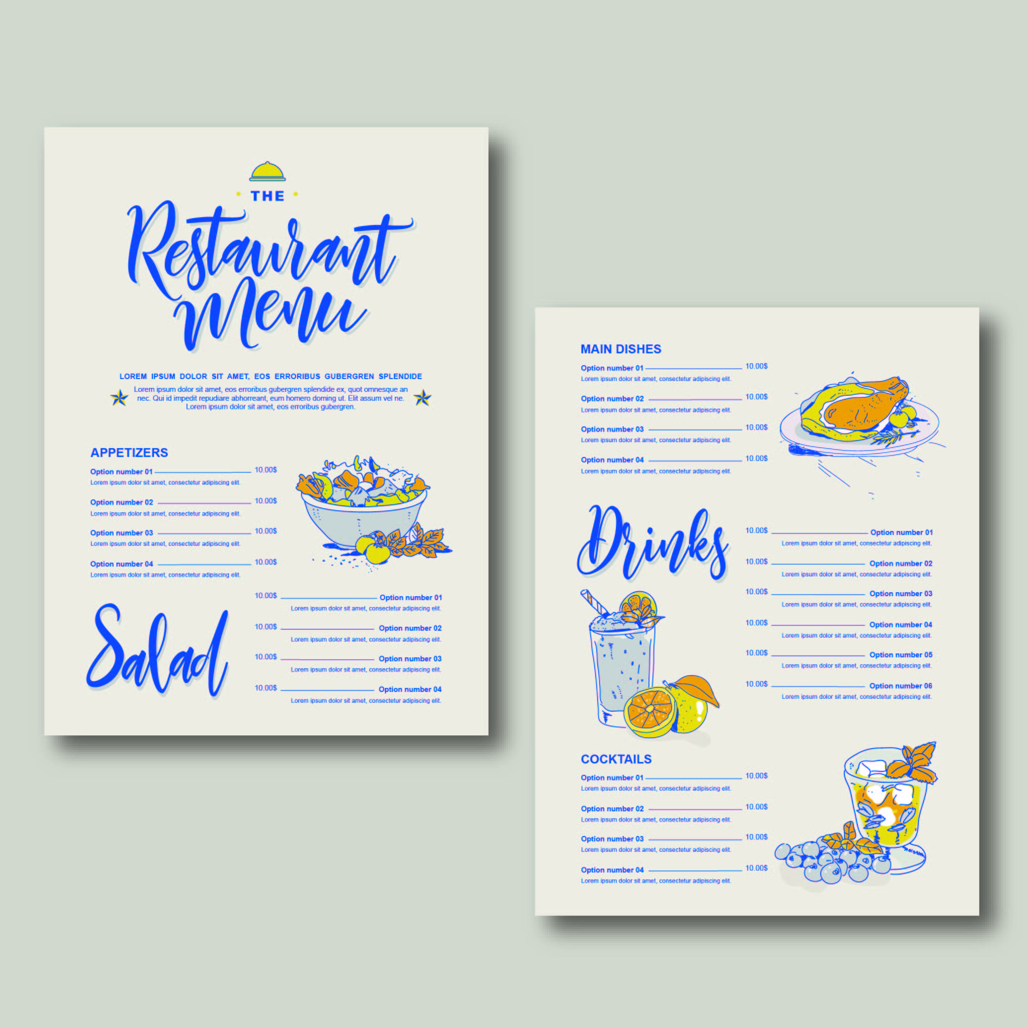 Elegant Restaurant Menu Template 663440 Vector Art At Vecteezy