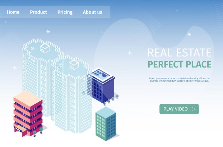 Real Estate Perfect Place vector