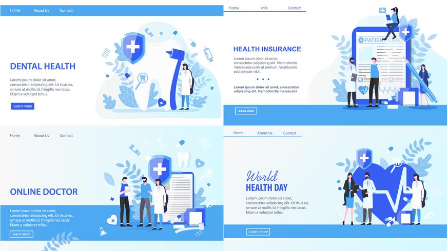 Online Doctor World Health Day Dental Insurance vector