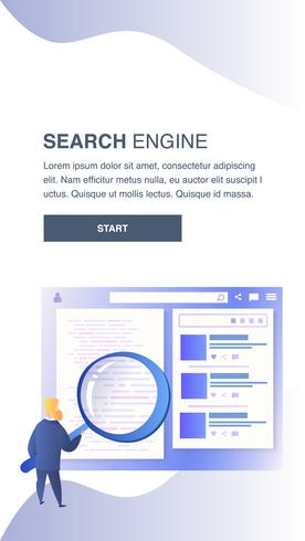 Search Engine Website Template vector