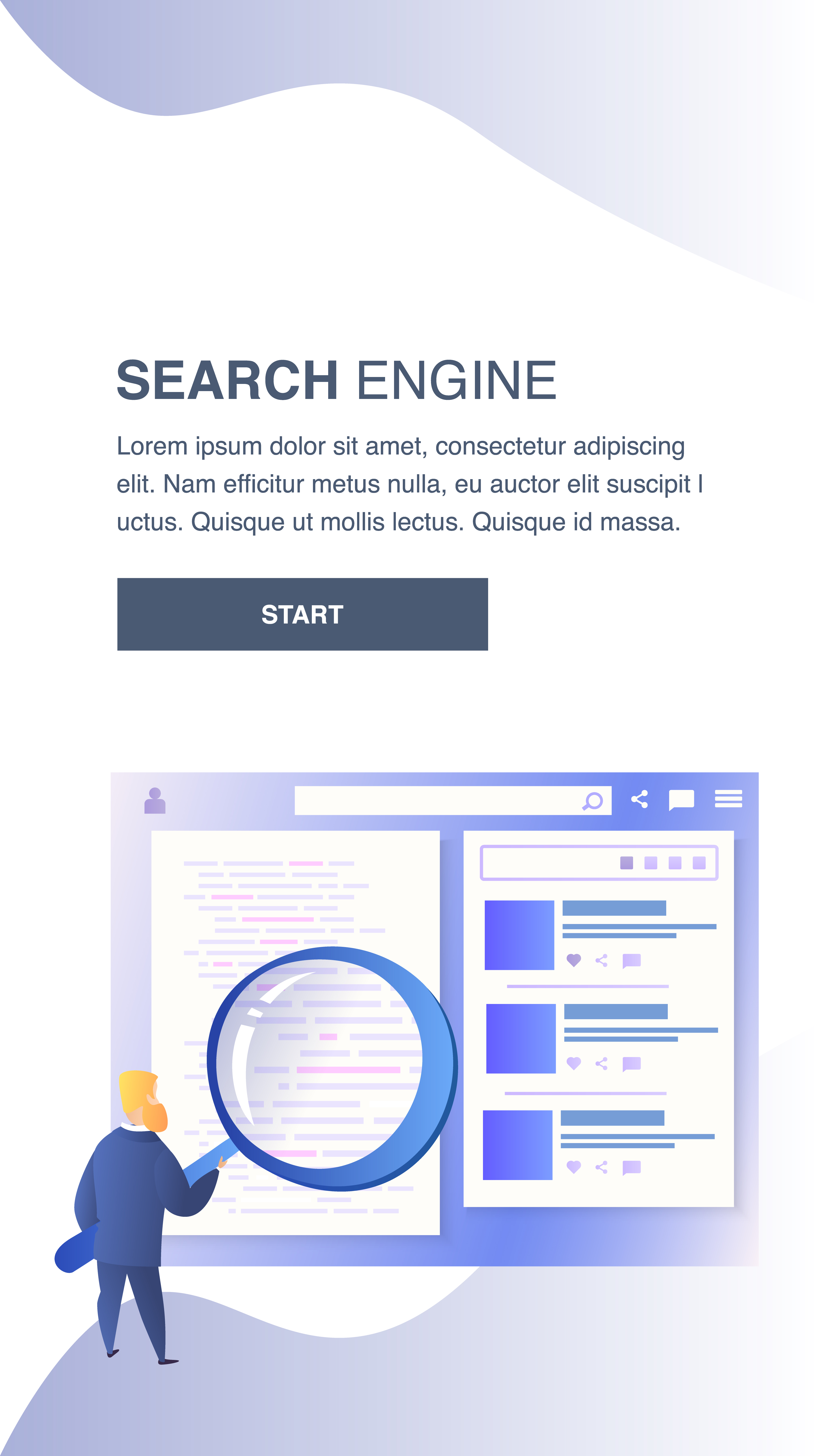 Search Engine Website Template 663507 Vector Art At Vecteezy