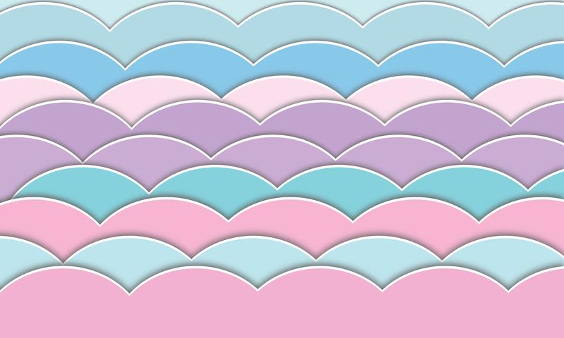 Paper Cut Wave Pattern  vector