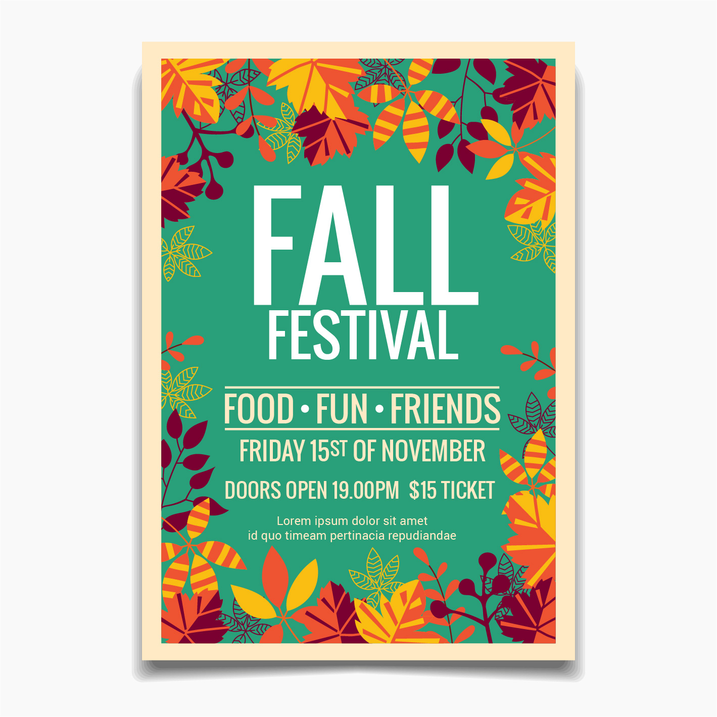 fall-festival-flyer-or-poster-template-663580-vector-art-at-vecteezy