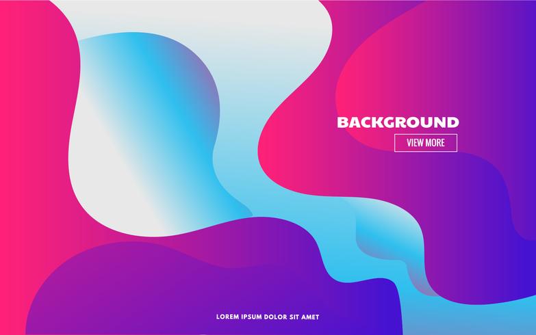 Landing page modern abstract fluid background vector