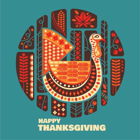 Thanksgiving decoration set vector