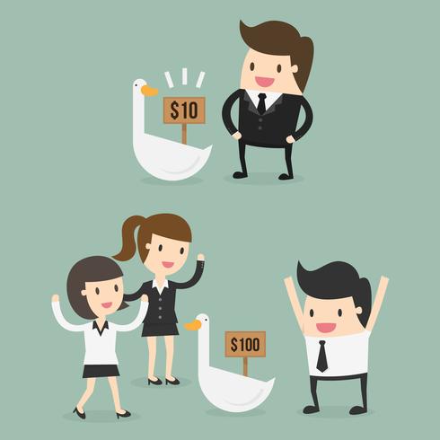 Men and Women Investing Their Money vector
