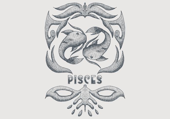 Download vintage pisces sign decoration - Download Free Vectors ...