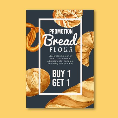 Bakery Poster template vector