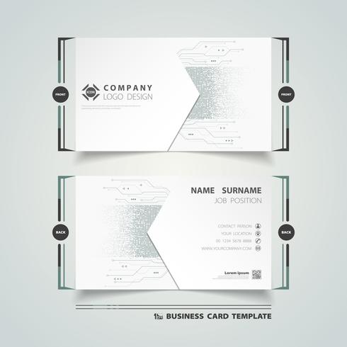 Digital futuristic business card vector