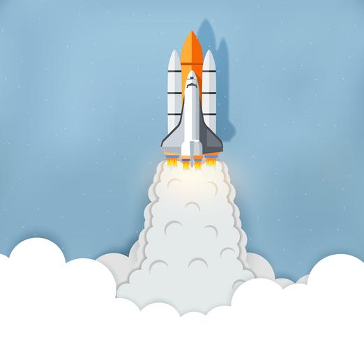 Space Shuttle Launching  vector