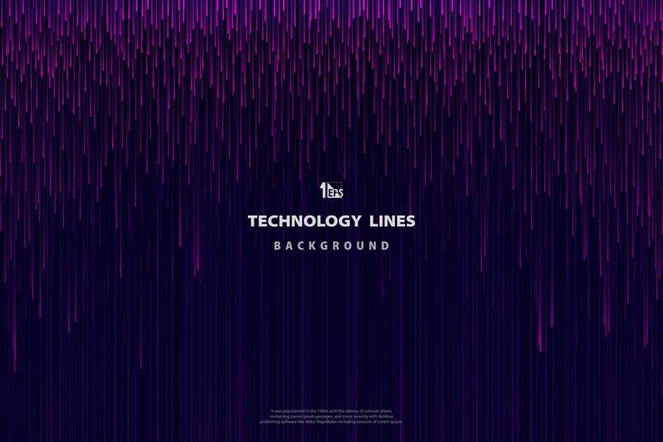 Abstract technology purple pink lines pattern vector