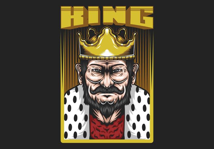 King in Frame with King Text vector