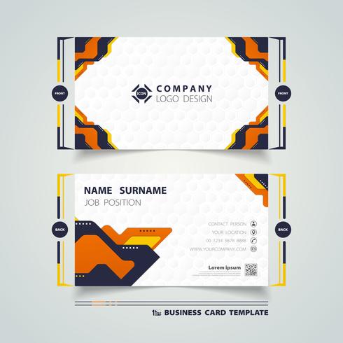 Modern art style business card vector