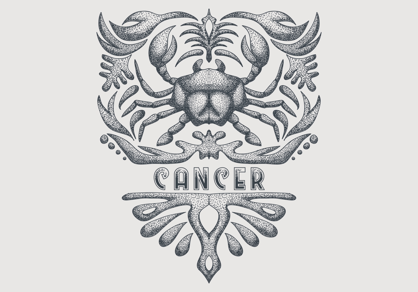 vintage cancer zodiac sign - Download Free Vectors ...