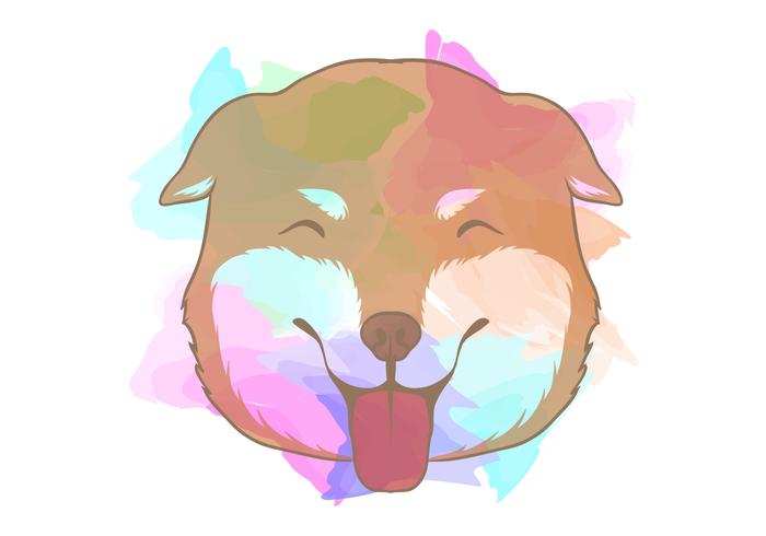 cute dog with smile vector