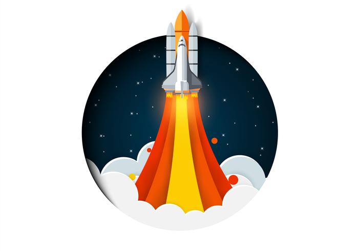 Space Rocket Launching  vector