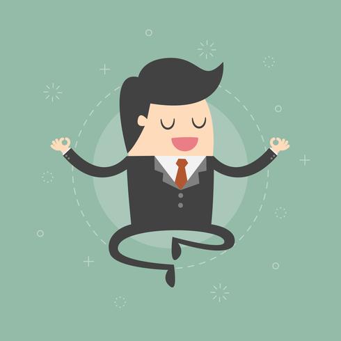 Meditating Businessman vector