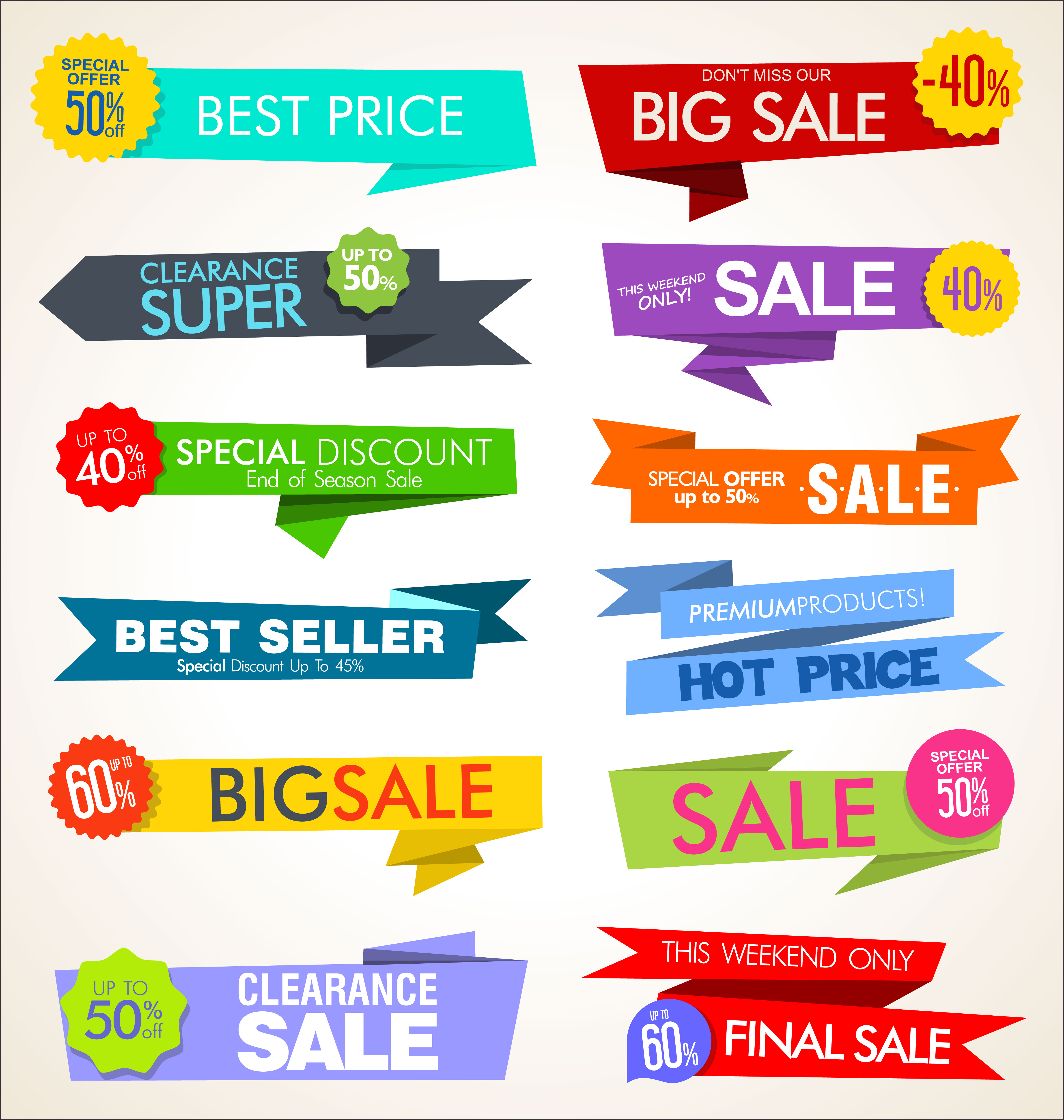 Modern collection of stickers and banners 663955 Vector Art at Vecteezy