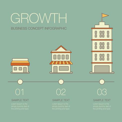 Infografía de crecimiento empresarial vector