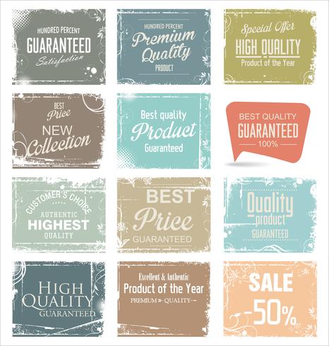 Retro vintage badges and labels collection vector