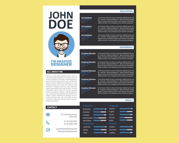 Curriculum vitae vector