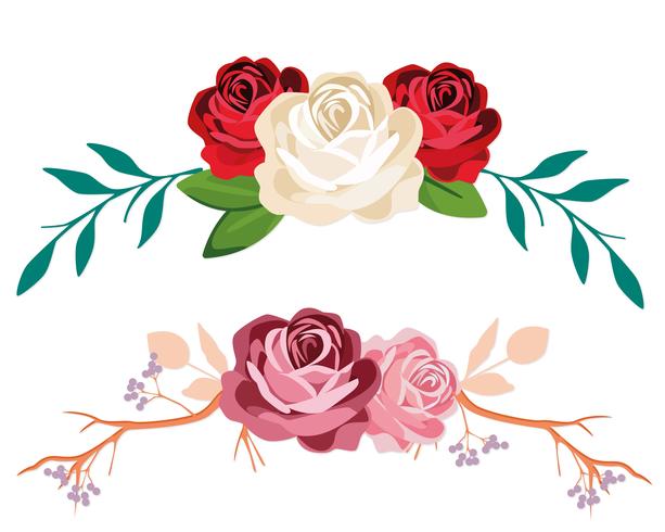 Ramo de flores vector