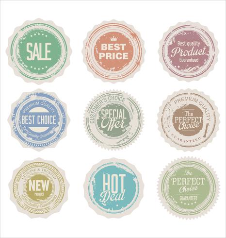 Retro vintage badges and labels collection vector