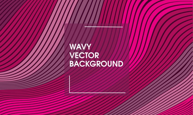 Fondo futurista de patrón de ondas de rayas rosa. vector