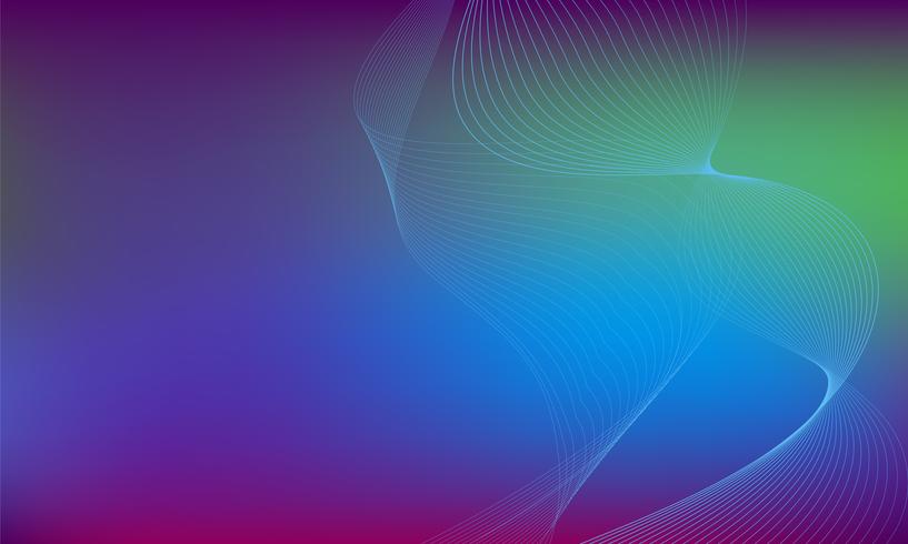 Glow colorful wave lines background vector