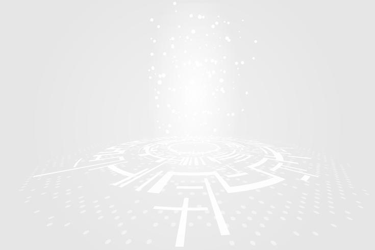 Grey white Abstract technology Circles background vector