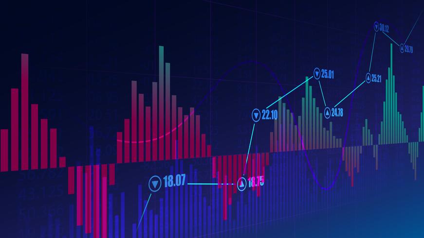 Gráfico del mercado de valores vector