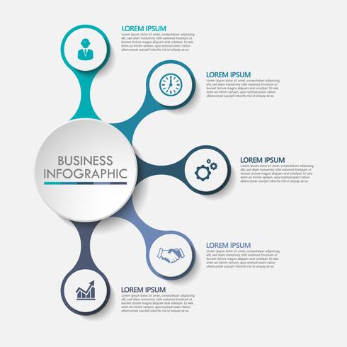 Timeline infographic template vector