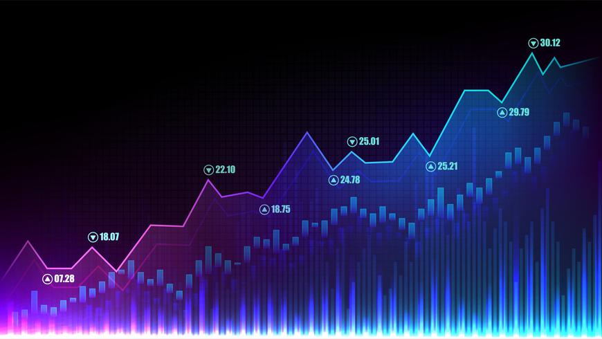 Concepto gráfico del mercado de valores vector