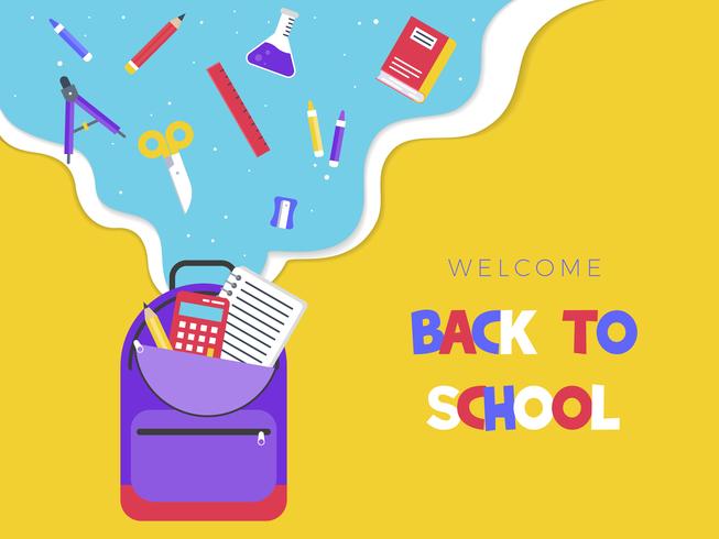 Back to school poster template vector