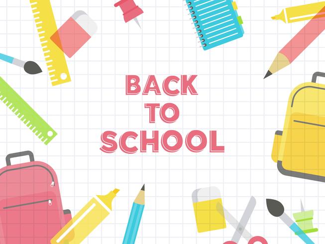 Back to school poster template vector