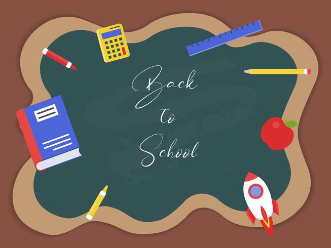 Back to school poster template vector