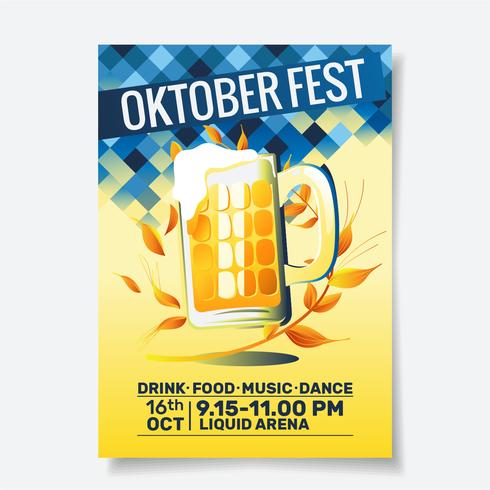 Flyer fiesta Oktoberfest vector