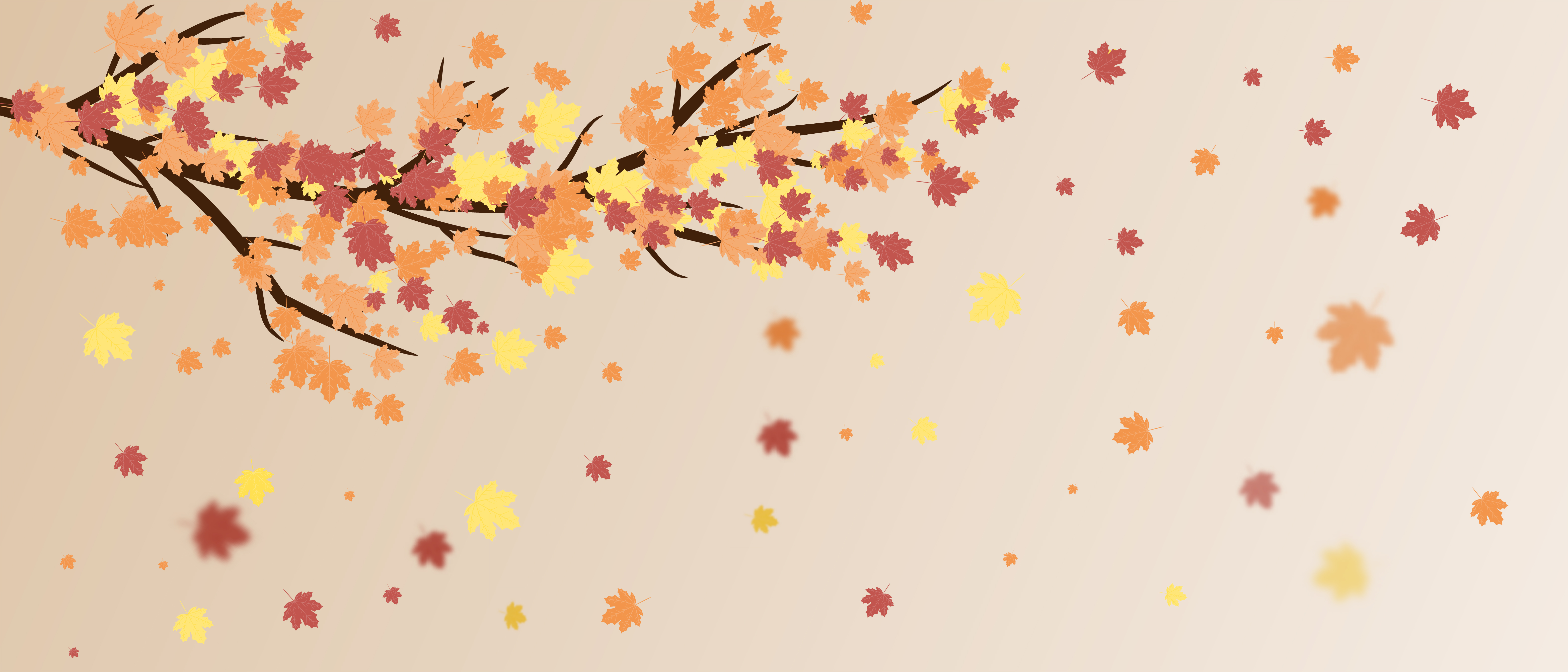 Leaves Falling From Tree Wallpaper