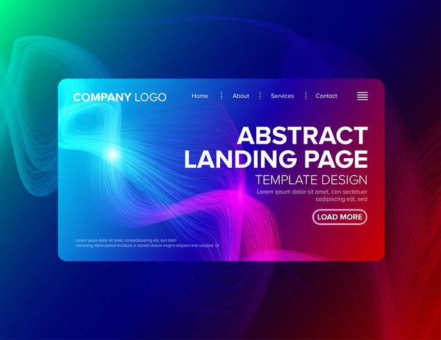 Abstract Landing Page Design vector